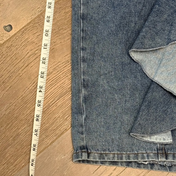 NWOT Denim Rosette Set, Halter and Maxi Skirt with Slit Size L - Picture 6 of 16